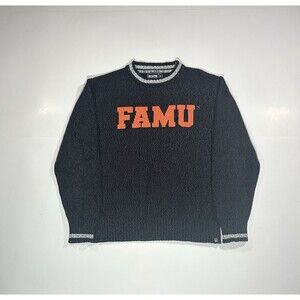 Bruzer BLK Florida A&M Rattlers Intarsia Worksock Crew Sweater Men’s Size Large